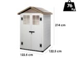Garofalo Tuscany Evo 120 – Gartenhaus – Mit Fenstern und Doppelflügeltür – 122.5×122.5×214 cm – Bild 2
