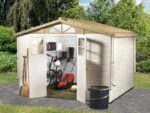 Garofalo Tuscany Evo 280 – Gartenhaus – Mit Fenstern und Doppelflügeltür – 282.5×242.5×225 cm