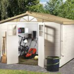 Garofalo Tuscany Evo 280 – Gartenhaus – Mit Fenstern und Doppelflügeltür – 282.5×242.5×225 cm