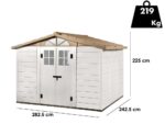 Garofalo Tuscany Evo 280 – Gartenhaus – Mit Fenstern und Doppelflügeltür – 282.5×242.5×225 cm – Bild 2