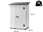Garofalo Urban 100 – Gerätehaus – Mit versetzter Tür – 122,5 x 82,5 x 201 cm – Bild 2