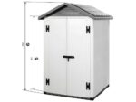 Garofalo Urban 120 – Gerätehaus – Mit Doppeltür – 122,5 x 122,5 x 214 cm – Bild 4