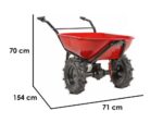 Geotech CAR 260T-100 – Akku-Schubkarre mit Traktorreifen – Akku 40V 6 Ah