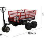 GeoTech-Pro E-Truck 600 – Batteriebetriebene Schubkarre mit Anhänger – Akku 48V 15Ah