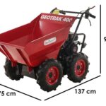 GeoTech Pro GEOTRAK 400 – Motorschubkarre – Kippmulde 400 kg – Allradantrieb