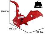 GeoTech Pro TCP 100 – Häcksler für Traktoren – Schnittdurchmesser 100 mm