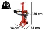 GeoTech SPVE 8-55 – Elektrischer stehender Holzspalter mit einphasigem Motor – 8 T