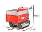 GeotechPro GeoPorter 630E – Raupendumper – ausziehbare Mulde 600 kg