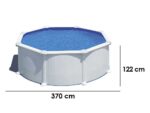 Gre Atlantis Rund Ø350 x 120cm – Aufstellpool aus Stahl – Aqualoon Filter – Bild 2