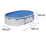 Gre Fidji Oval 610x375x120cm – Ovaler Stahlwandpool