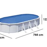 Gre Fidji Oval 730x375x120cm – Ovaler Stahlwandpool