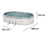 Gre Finlandia Oval 500x300x120cm – Stahlwandbecken