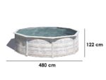 Gre Finlandia rund Ø460 x 120 cm – Stahlwandbecken