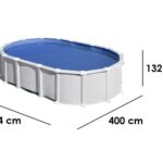 Gre Haiti Oval 610x375x132cm – Oberirdischer Stahlpool – mit unterirdischen Stäben