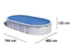 Gre Haiti Oval 730x375x132cm – Oberirdischer Stahlpool – mit unterirdischen Stäben
