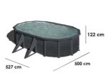 Gre Kea Oval 500x300x120cm – Aufstellpool aus Stahl