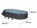 Gre Kea Ovale 730x375x120cm – Stahlwandpool