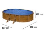 Gre Pacific Oval 500x300x120cm – oberirdischer Stahlpool