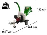GreenBay GB-WDC 120 HE – Profi Häcksler mit Verbrennungsmotor – Honda GX390 Motor