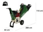 GreenBay GB-WRC 100 H – Profi Häcksler mit Verbrennungsmotor – 6,5 PS Honda GX200 Motor