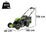 Greenworks GD48LM46SPIIK4 – Akku-Rasenmäher selbstangetrieben – 48V/4Ah – Schnittbreite 46 cm – Bild 2