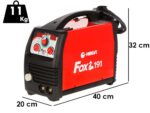 HELVI Fox 191 – Mikroprozessorgesteuertes, Multifunktions-Inverter-Schweißgerät- MIG-MAG/MMA/TIG – DC