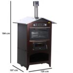 Holzbackofen für draußen Sedicinoni 80C Rossofuoco Country