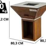 Holzkohlegrill COLORADO – 80×80 cm Grillrost – Gehäuse komplett aus Corten