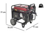Honda EM 5500CXS – Benzin-Stromerzeuger mit Rädern und AVR-Regelung 5.5 kW – Dauerleistung 5 kW – 230V + ATS