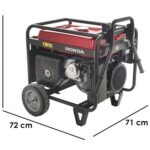 Honda EM 5500CXS – Benzin-Stromerzeuger mit Rädern und AVR-Regelung 5.5 kW – Dauerleistung 5 kW – 230V + ATS