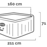 Intex Carrée Chevron Deluxe 28446EX – Ø173×71 cm – Whirlpool Spa