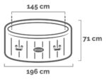 Intex Greywood Deluxe 28440EX – Ø196×71 cm – Whirlpool Spa
