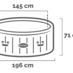 Intex Greywood Deluxe 28440EX – Ø196×71 cm – Whirlpool Spa