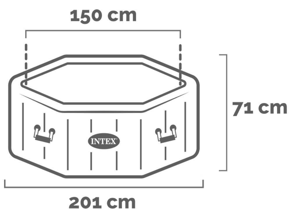 Intex Oktagon Jet & Bubble Deluxe 28458EX – Ø201×71 cm – Whirlpool Spa – Bild 1