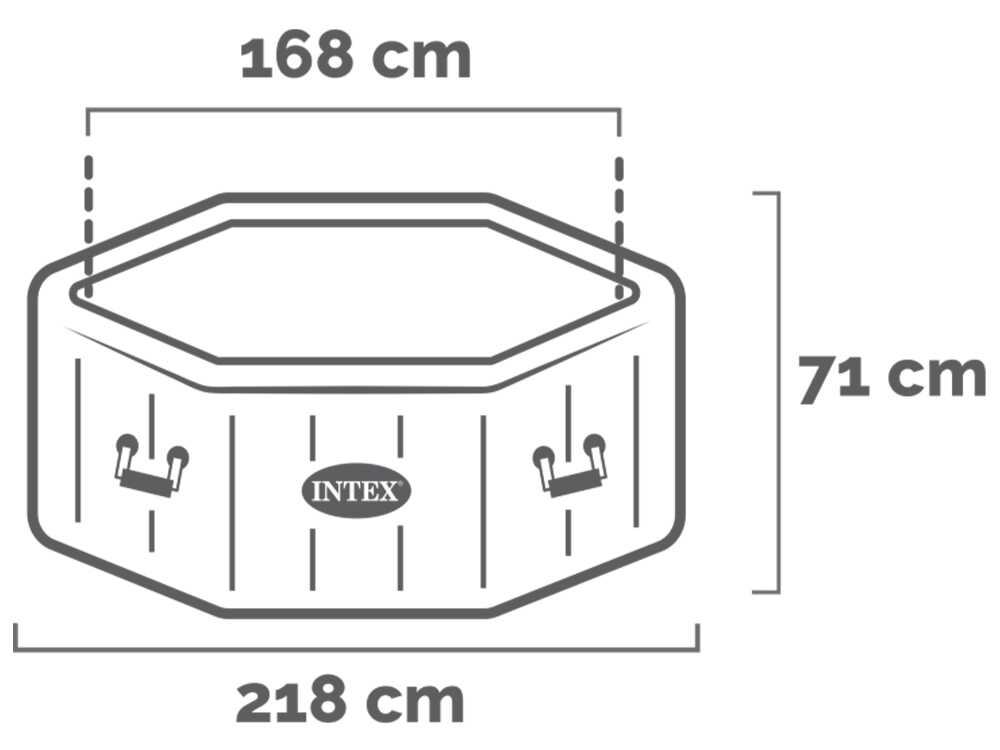 Intex Oktagon Spa Jet & Bubble Deluxe 28462EX – Ø218×71 cm – Whirlpool Spa – Bild 1