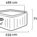 Intex Square Greystone Deluxe 28452NP – Ø193×71 cm – Whirlpool Spa