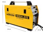 Inverter Fülldraht-Schweißgerät Multiprocessing Deca MIGA 215 1Ph 230/50-60 – GAS/NO GAS