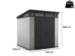 Keter Artisan grau – Gartenhaus – Mit Doppeltür – 214x218x226 cm