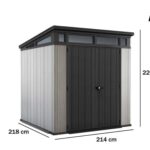 Keter Artisan grau – Gartenhaus – Mit Doppeltür – 214x218x226 cm