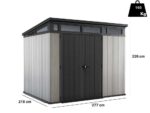 Keter Artisan grau – Gartenhaus – mit Doppeltüren – 277x218x226 cm
