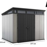 Keter Artisan grau – Gartenhaus – mit Doppeltüren – 277x218x226 cm