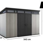 Keter Artisan grau – Gartenhaus – Mit Doppeltüren – – 342x218x226 cm