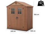 Keter Darwin braun – Gartenhaus – mit Frontfenstern – 190x122x221 cm