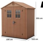 Keter Darwin braun – Gartenhaus – mit Frontfenstern – 190x122x221 cm