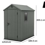 Keter Darwin grün – Gartenhaus – mit Seitenfenster – 125.8×184.5×205 cm