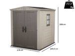 Keter Factor beige – Gartenhaus – mit Seitenfenster – 178×195.5×208 cm