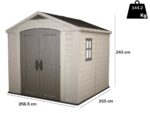 Keter Factor beige – Gartenhaus – mit Seitenfenster – 256.5x255x243 cm