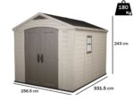 Keter Factor beige – Gartenhaus – mit Seitenfenster – 256.5×331.5×243 cm