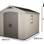 Keter Factor beige – Gartenhaus – mit Seitenfenster – 256.5×331.5×243 cm