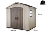 Keter Factor beige – Gartenhaus – Seitenfenster – 256.5x182x243 cm